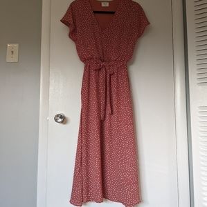 Polka dot midi dress